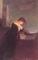 Sully, Thomas - Lady on the Battlements of a Castle
